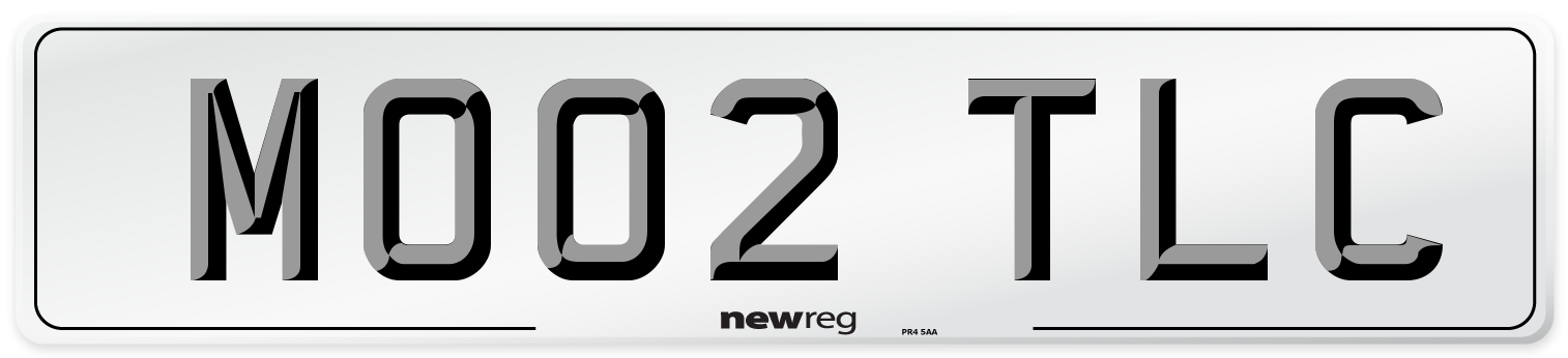 MO02 TLC Number Plate from New Reg